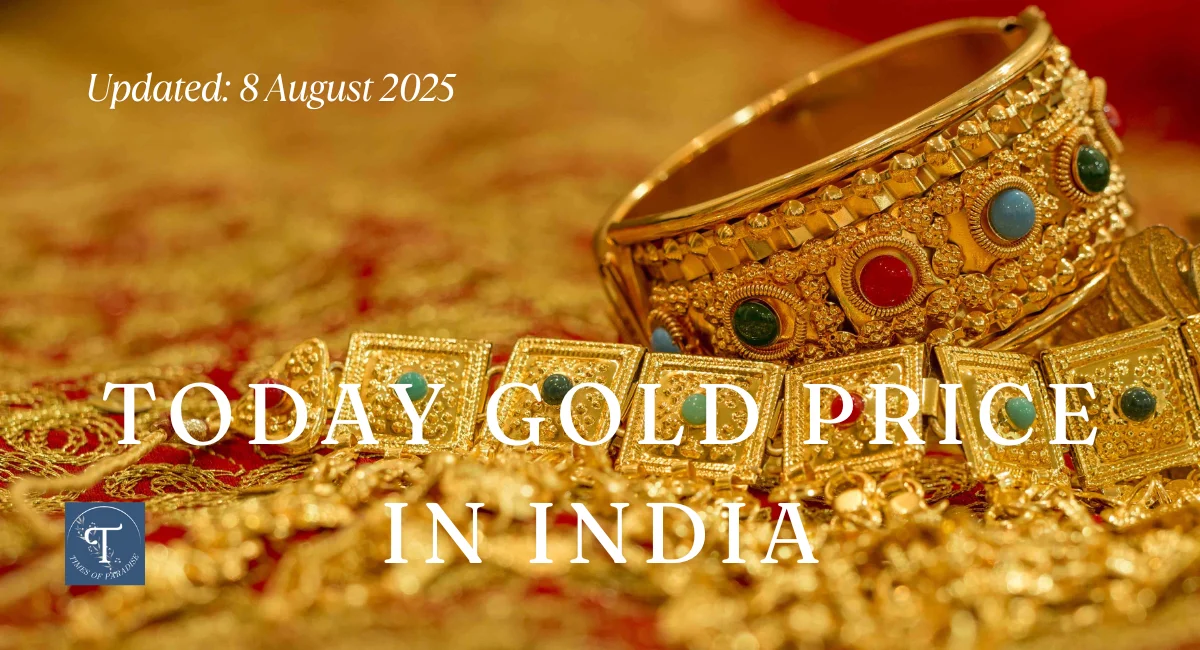 Today Gold Price in India Latest 24 carat and 22 carat gold prices.